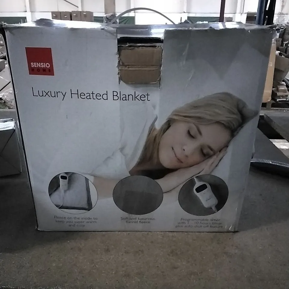 BOXED SENSIO HOME LUXURY HEATED BLANKET 