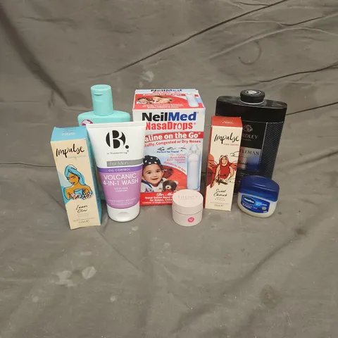 APPROXIMATEY 20 HEALTH AND BEAUTY PRODUCTS TO INCLUDE - IMPULSE BODY FRAGRANCE MIST - VASELINE - FENJAL BODY LOTION - ETC