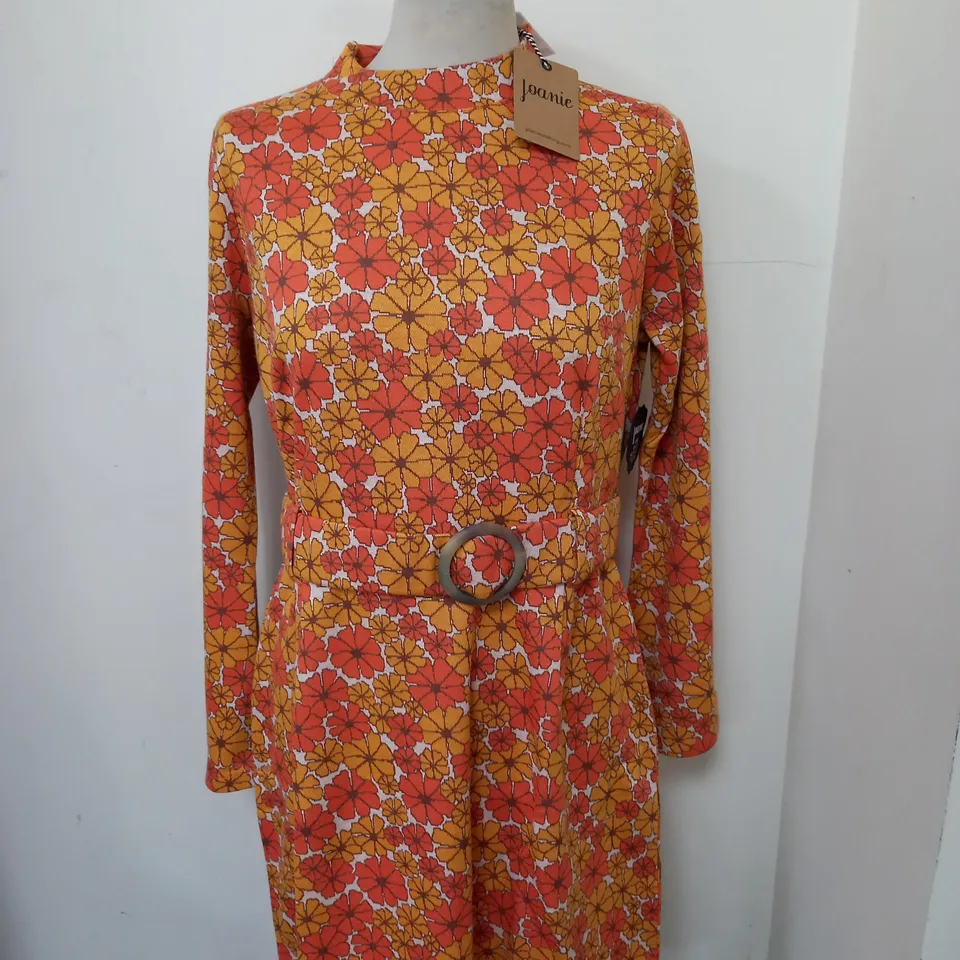 JOANIE TATE FLORAL PATTERN KNITTED DRESS SIZE 14