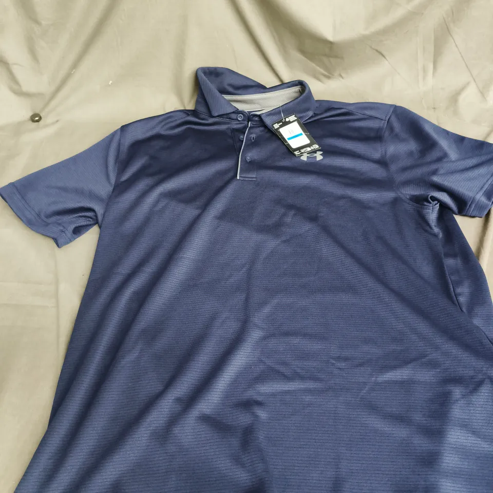 UNDER ARMOUR NAVY BLUE POLO GOLF TEE SIZE XL