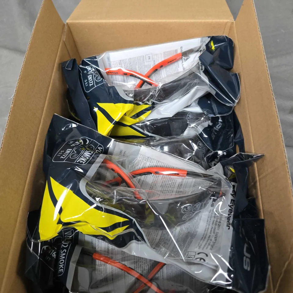10 X DELTA PLUS VULCANO2 SMOKE SAFETY GLASSES 