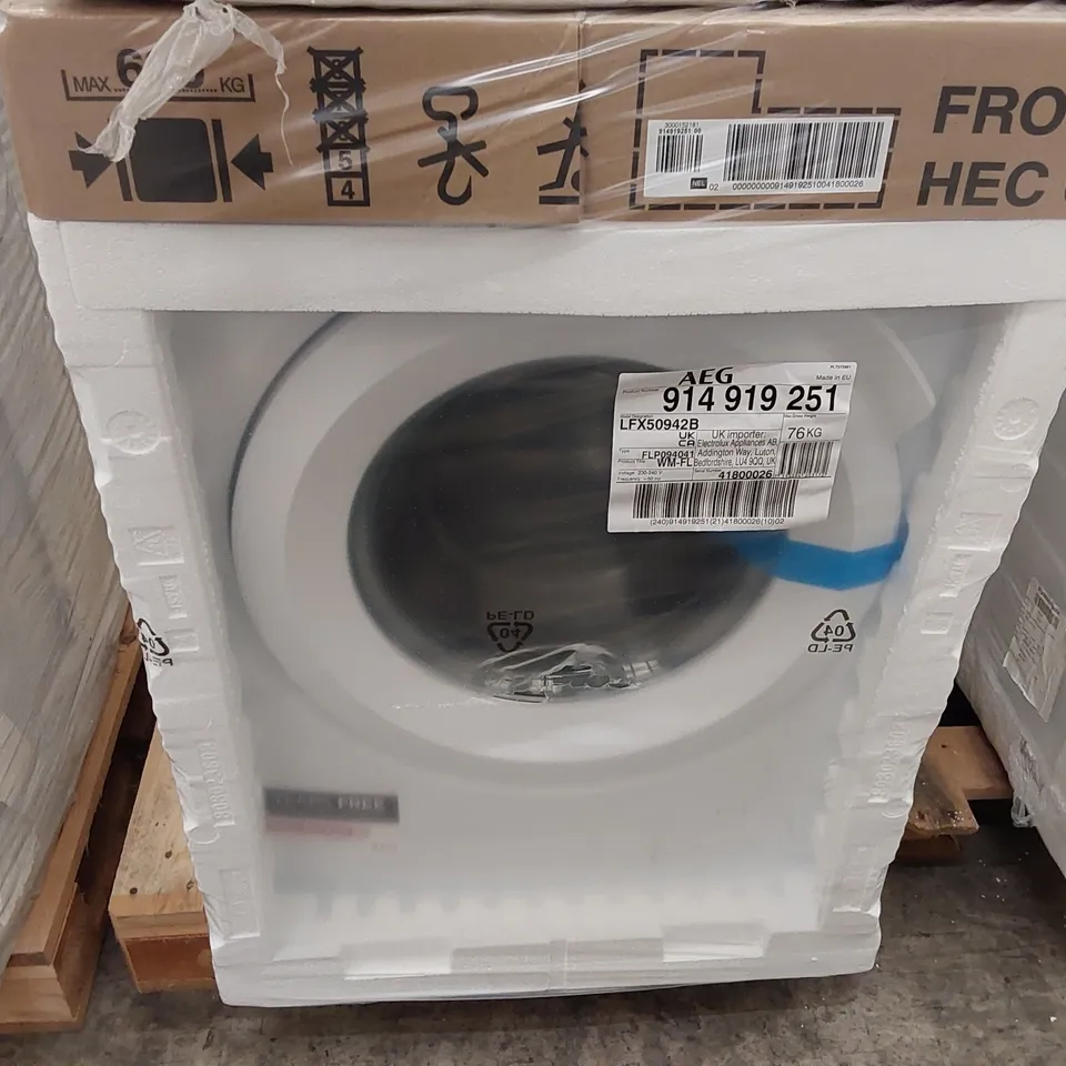 AEG 6000 SERIES LFX50942B 9KG WASHING MACHINE WITH 1400 RPM - WHITE - A RATED