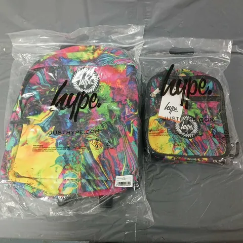 BAGGED HYPE ABSTRACT PAINT LUNCHBOX AND BACKPACK 
