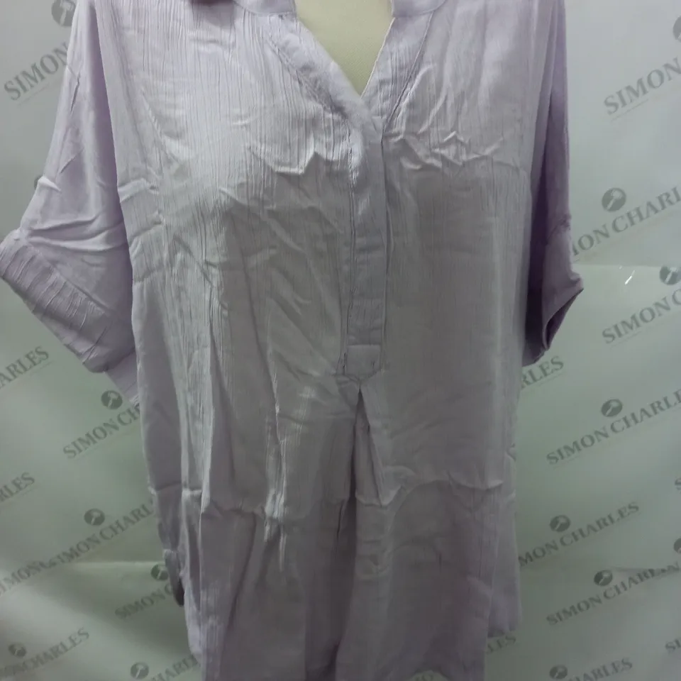 MAISON DE NIMES CRINKLE BLOUSE IN LILAC - M