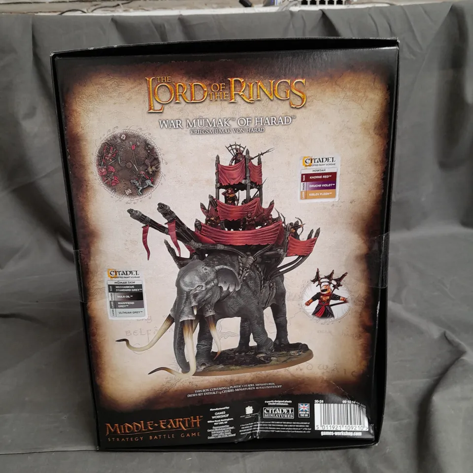 BOXED THE LORD OF THE RINGS WAR MUMAK OF HARAD 