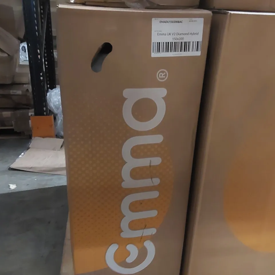 BRAND NEW BOXED EMMA UK V2 DIAMOND HYBRID 150 x 200CM KING SIZE MATTRESS 