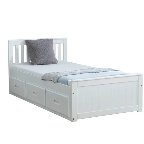 BOXED MISSION BED 3FT SINGLE - WHITE (2 BOXES)