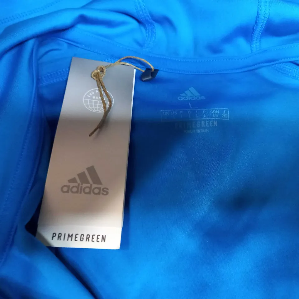 ADIDAS OVERHEAD ROYAL BLUE GOLF/FITNESS HOODIE - LARGE