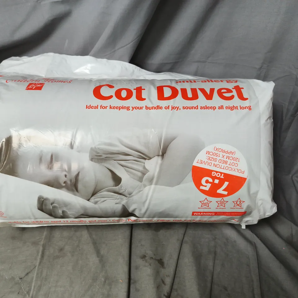 CHILTERN HOMES ANTI-ALLERGY COT DUVET 7.5 TOG