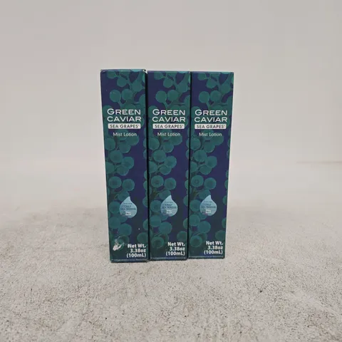 SET OF 3 GREEN CAVIAR SEA GRAPES MIST LOTION 100ML