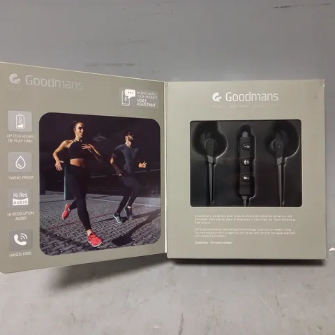 BOXED GOODMANS WIRELESS ATHLETIC EARPHONES 