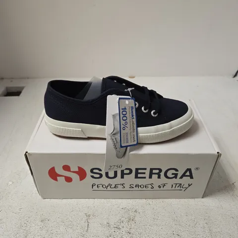 SUPERGA 2750 COTU CLASSIC NAVY-WHITE TRAINERS β UK 3.5