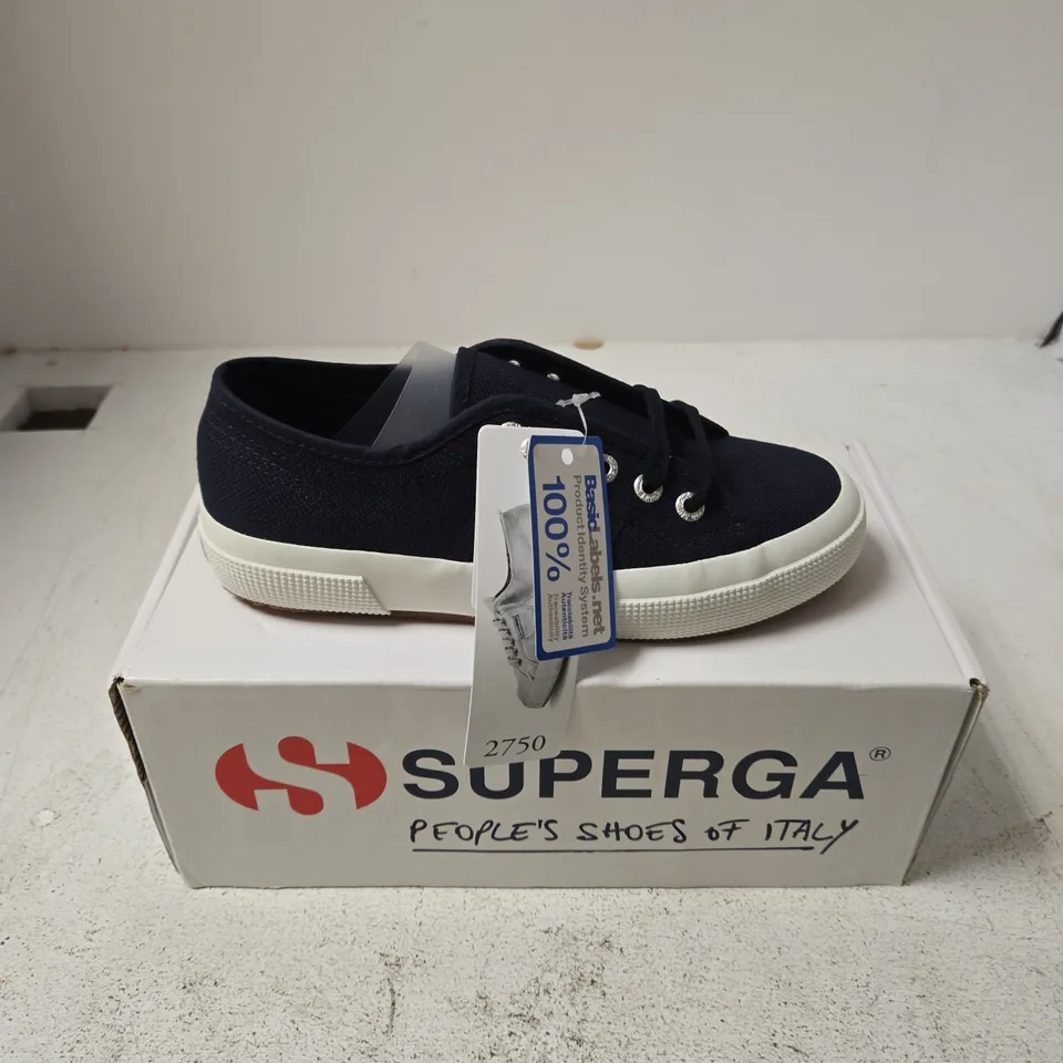 SUPERGA 2750 COTU CLASSIC NAVY-WHITE TRAINERS – UK 3.5