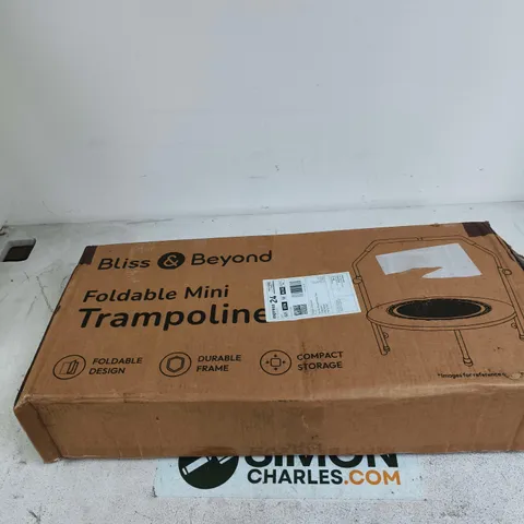 BLISS & BEYOND FOLDABLE MINI TRAMPOLINE – BOXED