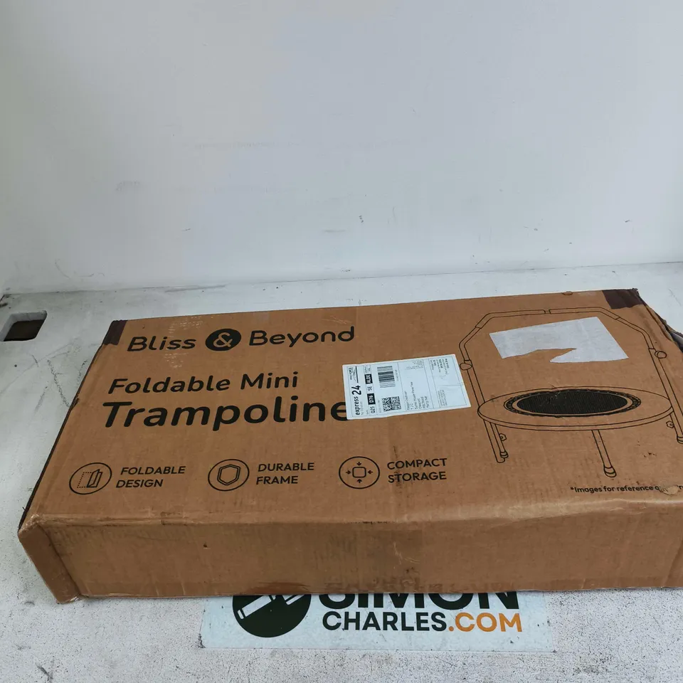 BLISS & BEYOND FOLDABLE MINI TRAMPOLINE – BOXED