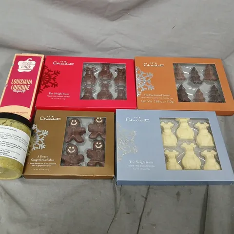 APPROXIMATELY 10 ASSORTED FOOD ITEMS TO INCLUDE SIMPLY COOK, HOTEL CHOCOLAT AND PISTACHIO MIX