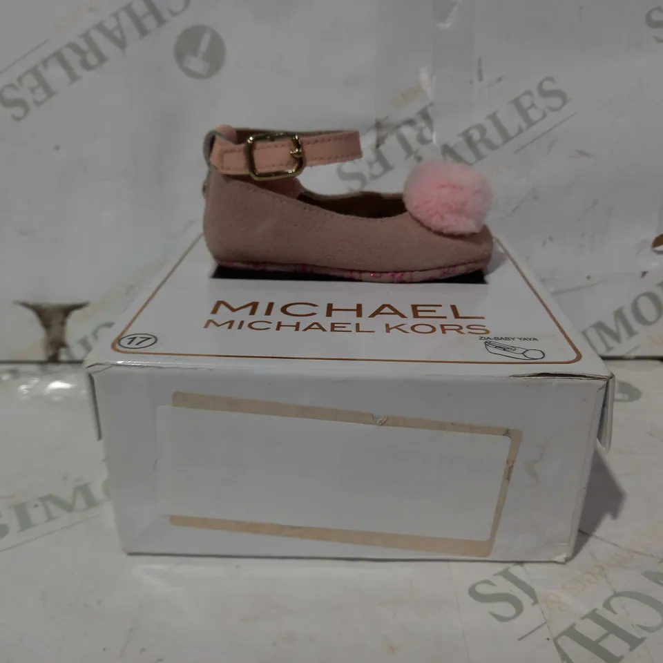 BOXED PAIR OF MICHAEL KORS INFANT/TODDLERS SHOES IN NUDE COLOUR