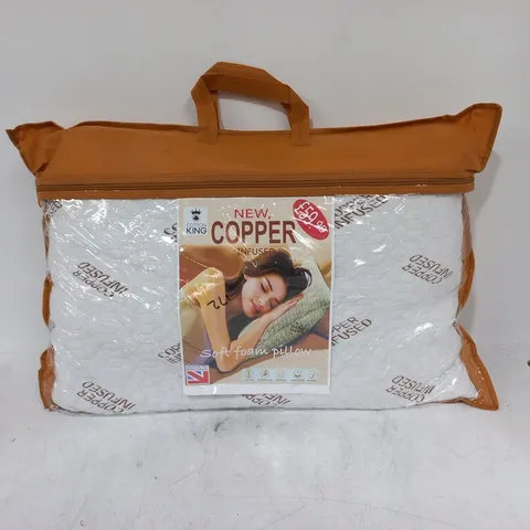 COTTON KING NEW COPPER INFUSED SOFT FOAM PILLOW