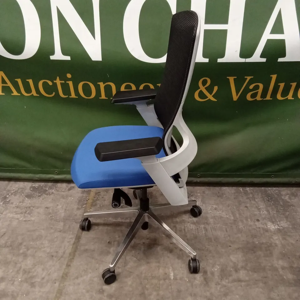 MESH BACK OFFICE CHAIR - BLACK/BLUE