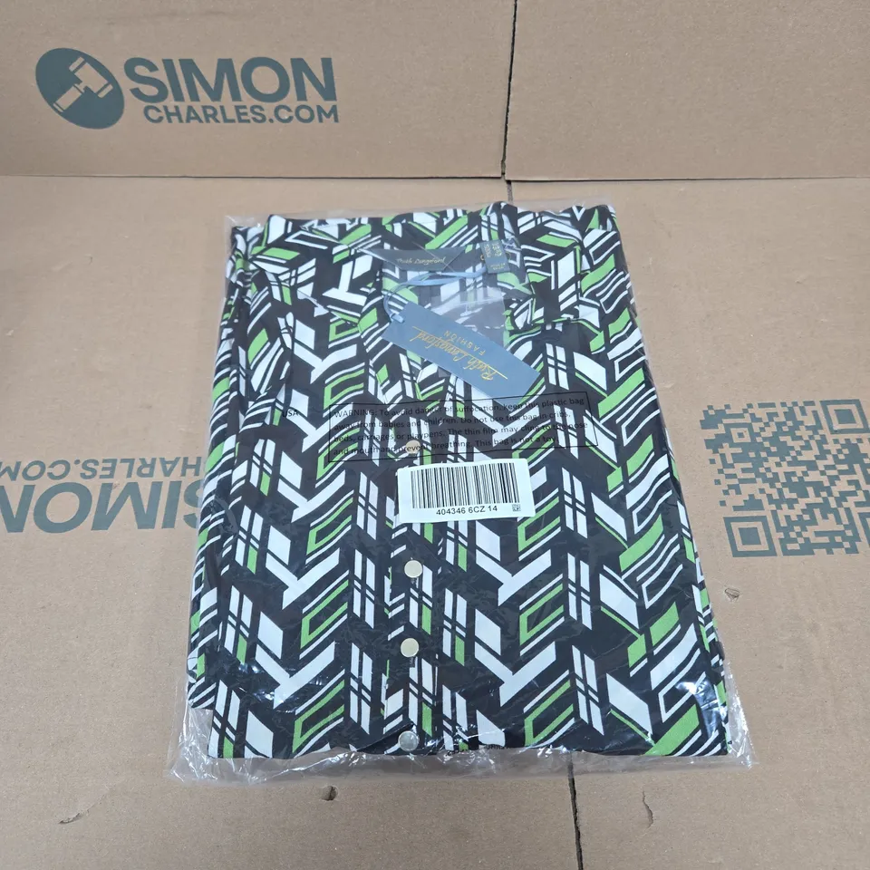 RUTH LANGSFORD PRINTED SHIRT DRESS UK SIZE 14P