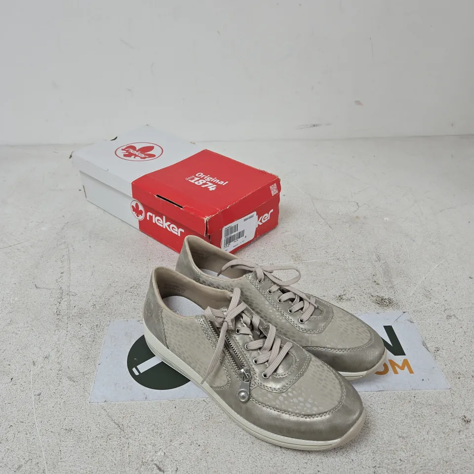 RIEKER N1112-60 WOMEN'S BEIGE SNEAKERS – UK 8 (EU 41)