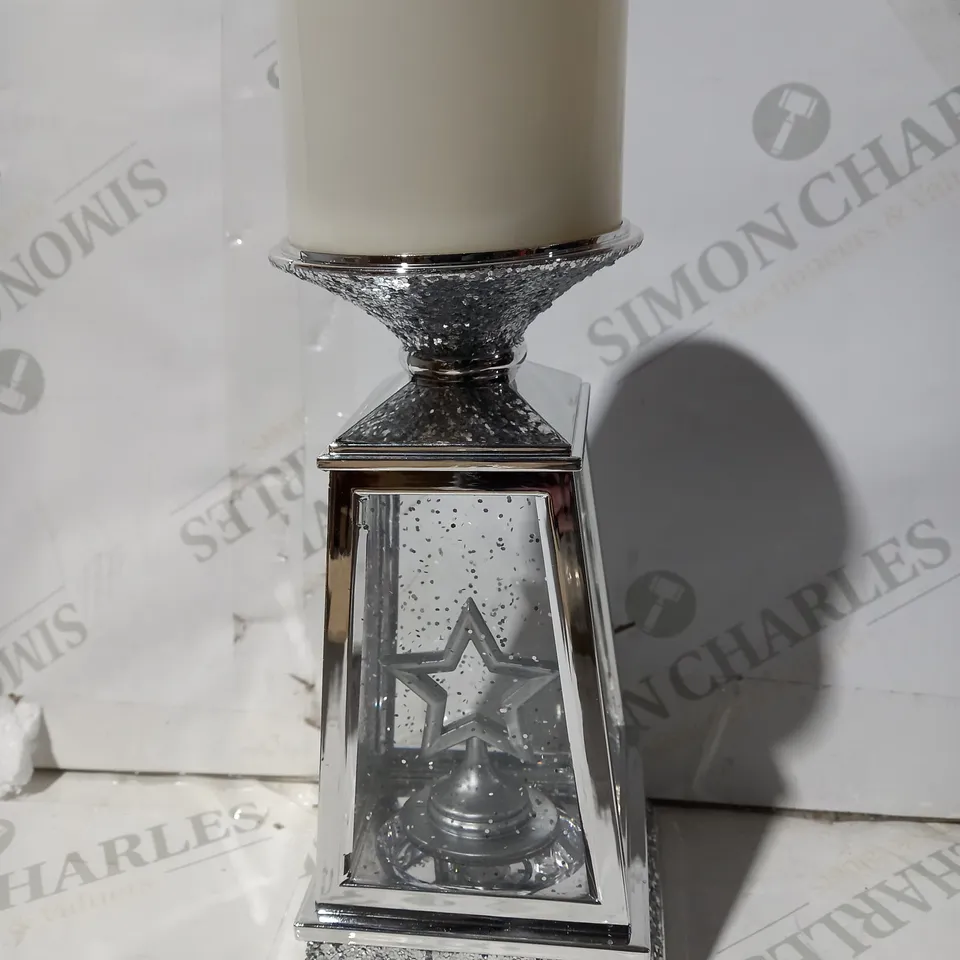 JULIEN MACDONALD FLAMELESS SWIRLING GLITTER STAR CANDLE HOLDER