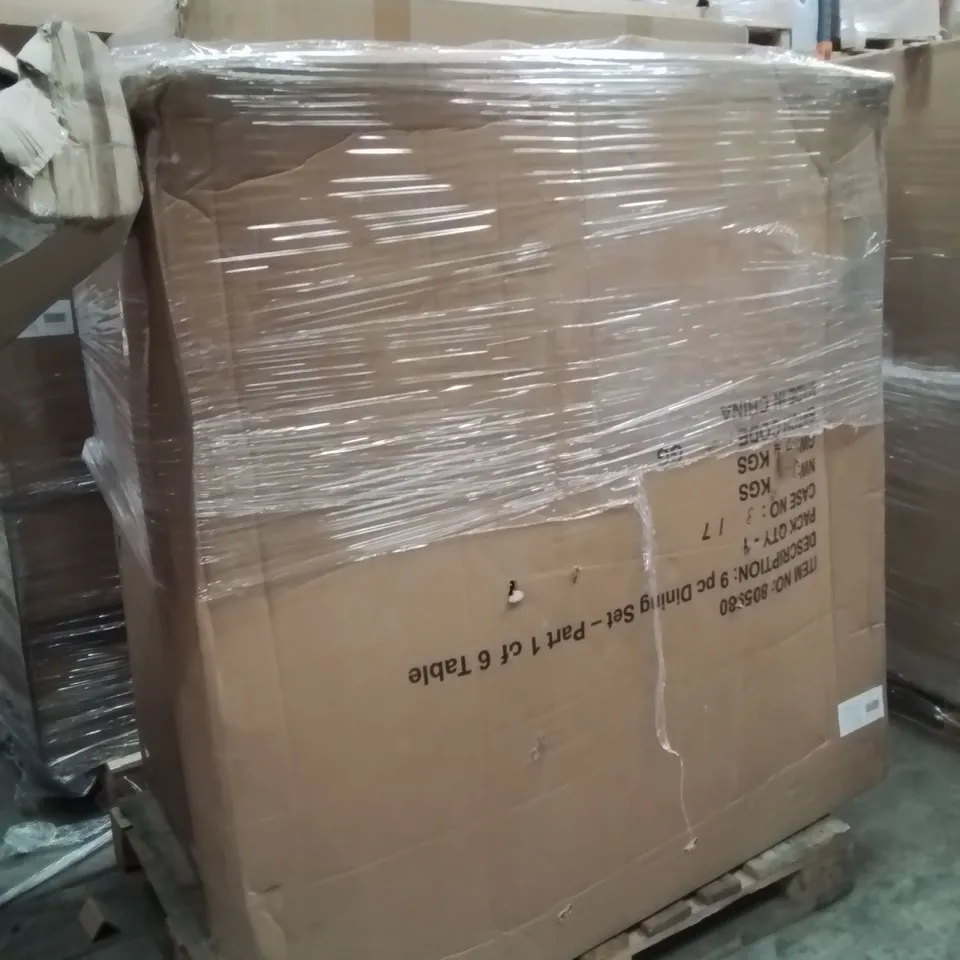 PALLET OF INCOMPLETE DINING SET 