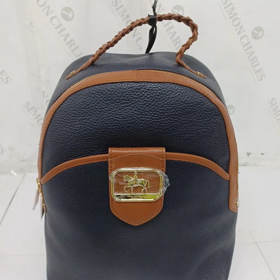 PAUL COSTELLOE DRESSAGE RUCKSACK IN NAVY/TAN 