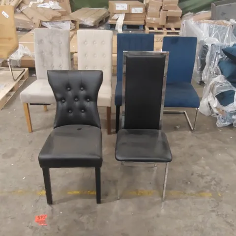SET OF 6x ASSORTED DINING CHAIRS