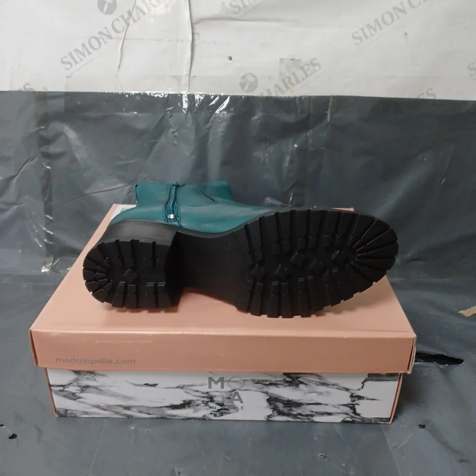 MODA IN PELLE LEATHER BOOTS TEAL SIZE EU 40