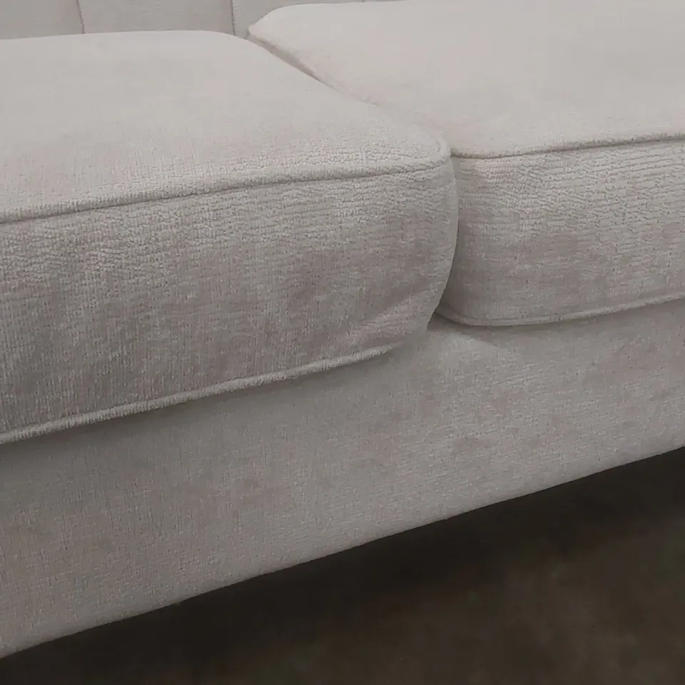 DESIGNER GUILD 3 SEATER FABRIC UPHOLSTERED SOFA - IVORY