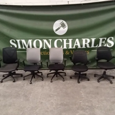 10 x ASSORTED SWIVEL OFFICE CHAIRS