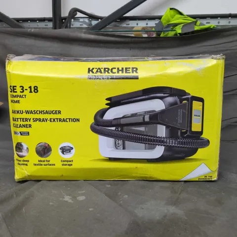 KÄRCHER SE 3-18 COMPACT HOME BATTERY-POWERED UPHOLSTERY CLEANER (BATTERY INCLUDED)