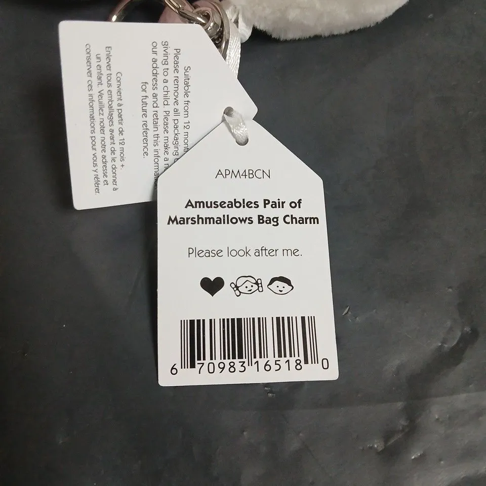 Jellycat Amuseables Pair of Marshmallows Bag Charm – Set of 2