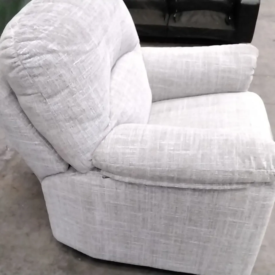 QUALITY BRITISH DESIGNER G PLAN MANUFACTURED CHLOE C SMALL CHAIR - BEACH OATMEAL FABRIC 