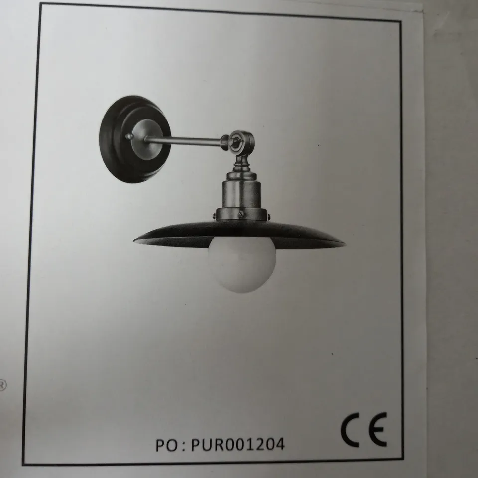 BOXED DAR LIGHTING HANNOVER 1 LIGHT SEMI FLUSH WALL LIGHT BRACKET BLACK ANTIQUE BRASS FINISH