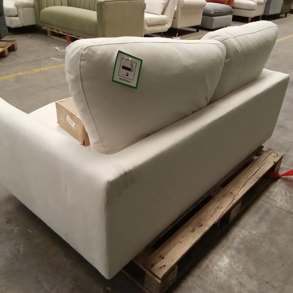 LEXI 2 SEATER SOFA, CREAM HOUSE PLUSH FABRIC