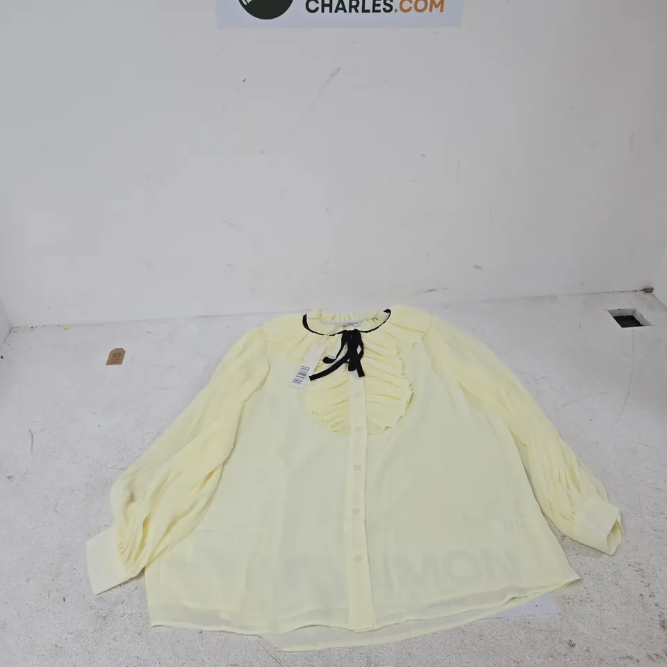 BOX OF APPROXIMATELY 25 ASSORTED CLOTHING ITEMS TO INCLUDE: MARINA KANEVA FRILL BLOUSE