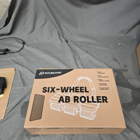 SIX-WHEEL AB ROLLER – FITNESS EXERCISE EQUIPMENT (BOXED)