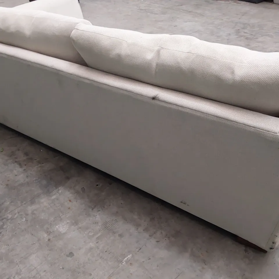 QUALITY DESIGNER LARGE THREE SEATER NATURAL FABRIC 