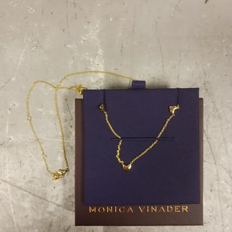 MONICA VINADER MINI HEART GOLD NECKLACE 