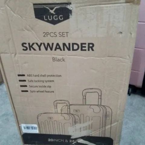 BOXED LUGG SKYWANDER 2PCS LUGGAGE SET BLACK 
