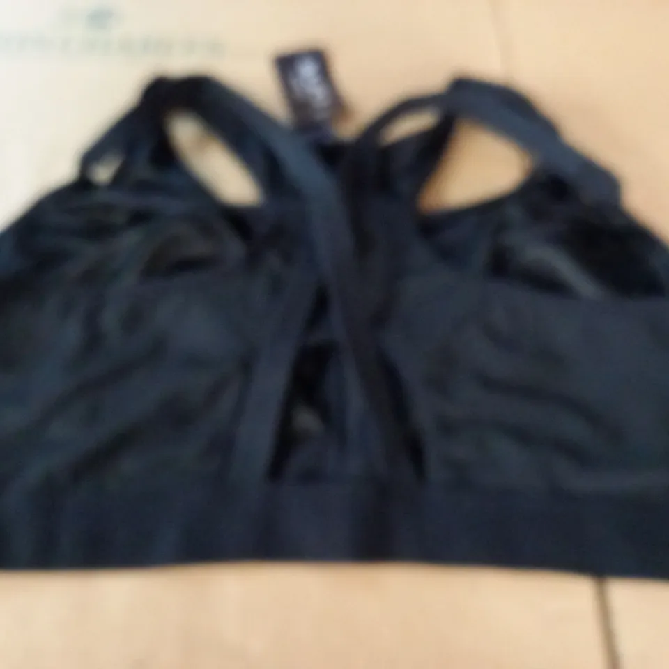 FIG LEAVES CURVE ZIP FRONT SPORTS BRA - 44D