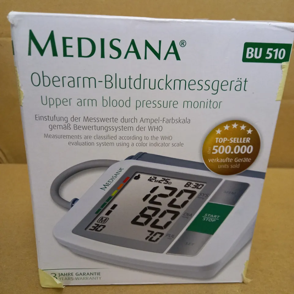 BOXED MEDISANA UPPER ARM BLOOD PRESSURE MONITOR 