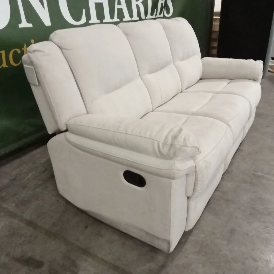 ALBION FABRIC 3 SEATER HIGH BACK MANUAL RECLINER SOFA RRP £749