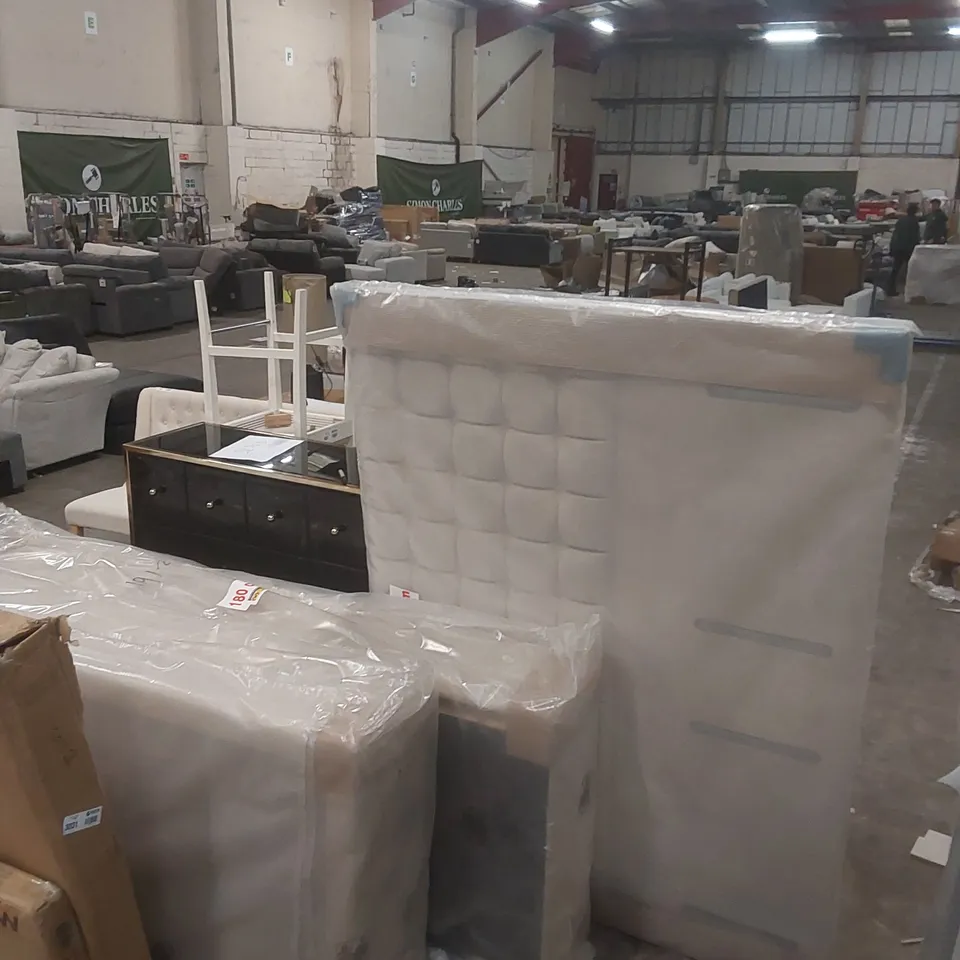 BAGGED DIVAN BED BASE AND HEADBOARD 180cm (3 PARTS)