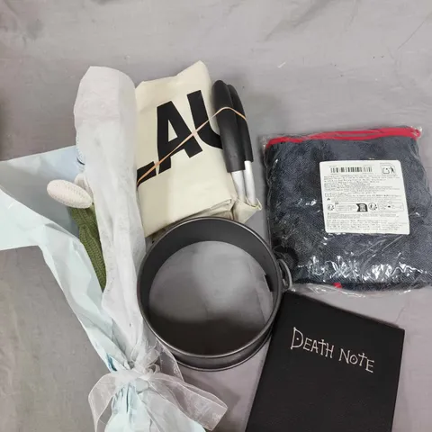 APPROXIMATELY 20 ASSORTED HOUSEHOLD PRODUCTS TO INCLUDE KNITTED FLOWERS, NOTEBOOK, STORAGE BAG ETC 