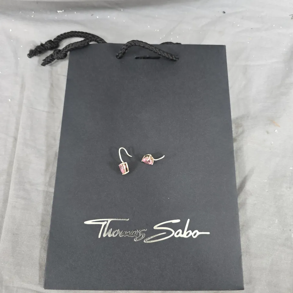 THOMAS SABO LARGE ZIRCONIA HEART EARRINGS