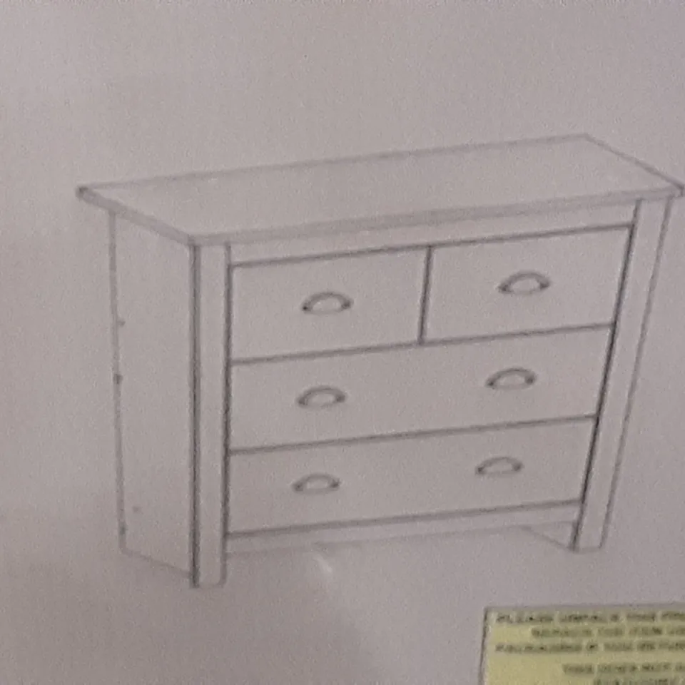 BOXED LANCASTER 2+2 DRAWER CHEST IN GREY 