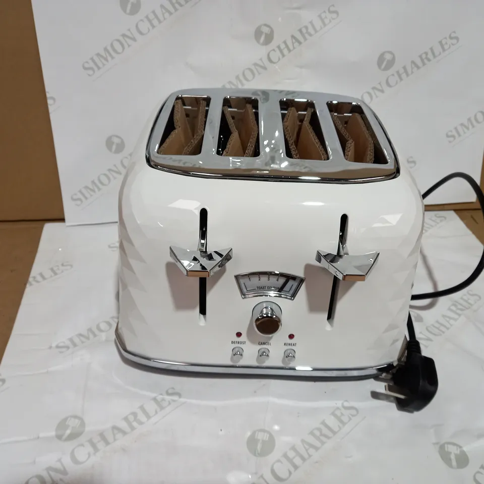 DE'LONGHI BRILLANTE CTJ4003W 4-SLICE TOASTER - WHITE